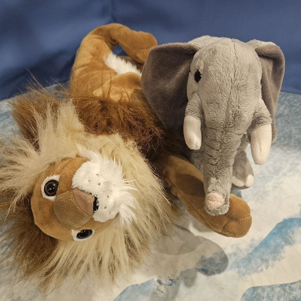 Disney Worldwide Conservation Fund Lion & Elephant Plush Disney Parks Safari Lot